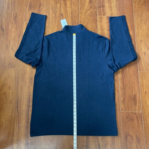 CALVIN KLEIN Long Sleeve Shirt Large Speckled Blue NWT - Picture 8 of 13